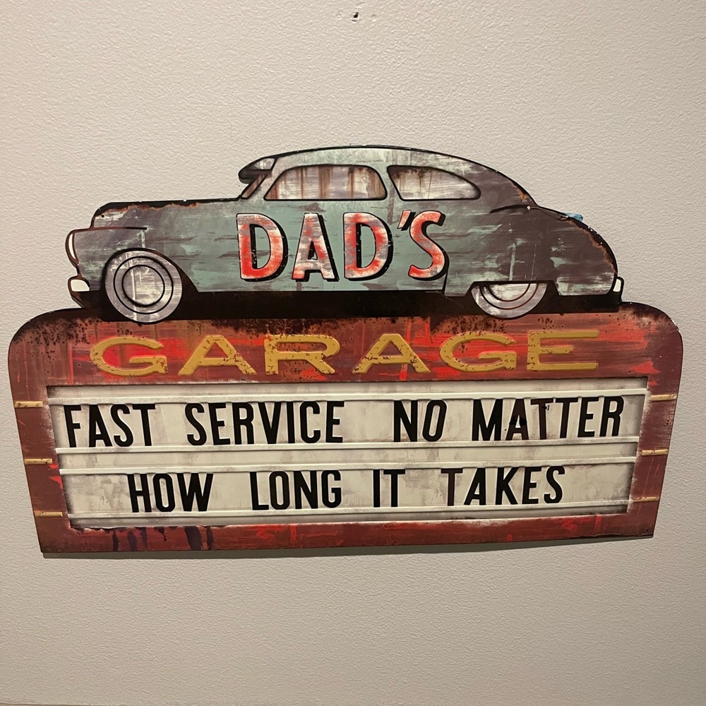 Dad’s garage metal sign